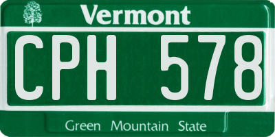 VT license plate CPH578