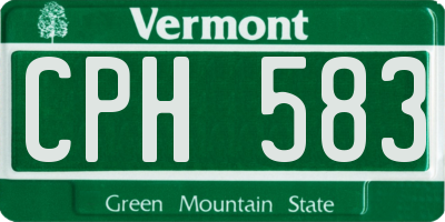 VT license plate CPH583