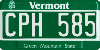 VT license plate CPH585