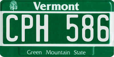 VT license plate CPH586