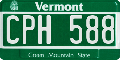 VT license plate CPH588