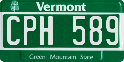 VT license plate CPH589