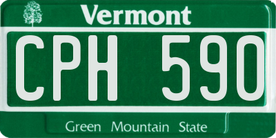 VT license plate CPH590