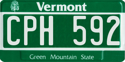 VT license plate CPH592