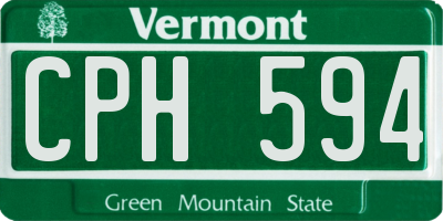 VT license plate CPH594