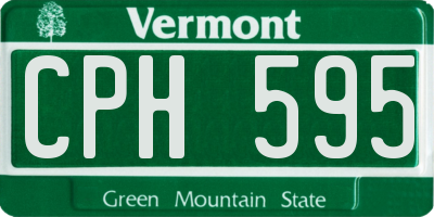 VT license plate CPH595