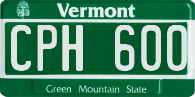 VT license plate CPH600