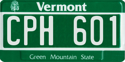 VT license plate CPH601