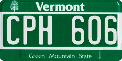 VT license plate CPH606