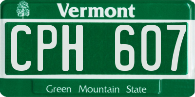 VT license plate CPH607