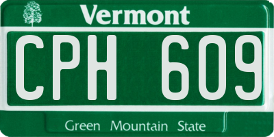 VT license plate CPH609