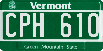 VT license plate CPH610