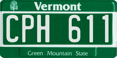 VT license plate CPH611