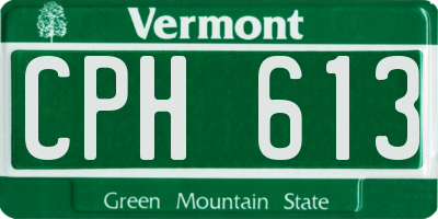 VT license plate CPH613