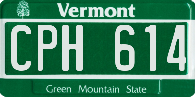 VT license plate CPH614