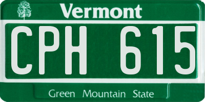VT license plate CPH615