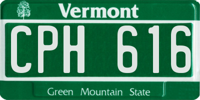 VT license plate CPH616
