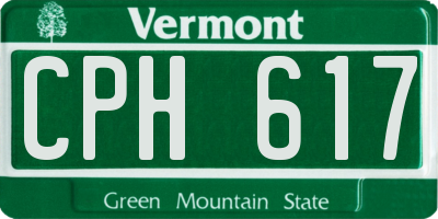 VT license plate CPH617