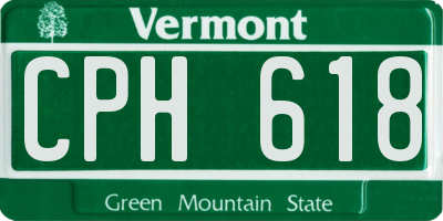 VT license plate CPH618