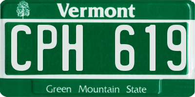 VT license plate CPH619