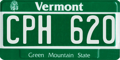 VT license plate CPH620