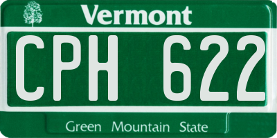 VT license plate CPH622