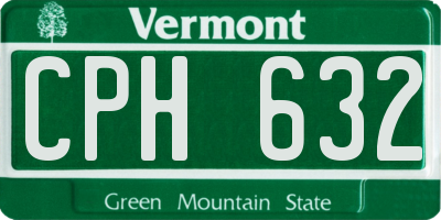 VT license plate CPH632