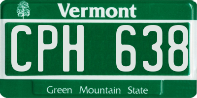VT license plate CPH638