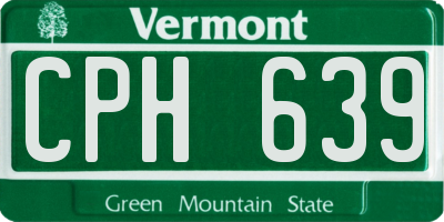 VT license plate CPH639