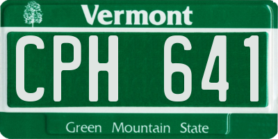 VT license plate CPH641