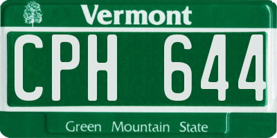 VT license plate CPH644