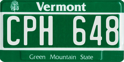 VT license plate CPH648