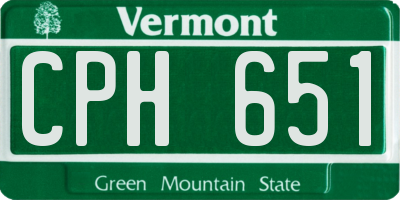 VT license plate CPH651