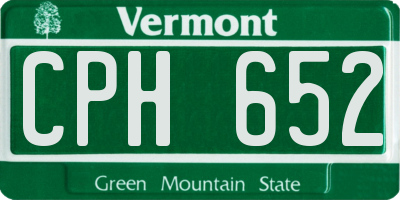 VT license plate CPH652