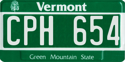 VT license plate CPH654