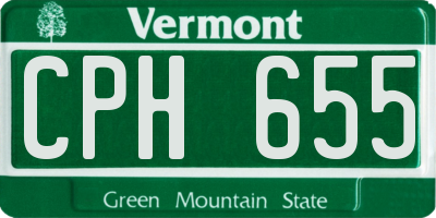 VT license plate CPH655