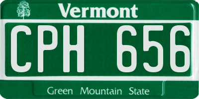 VT license plate CPH656