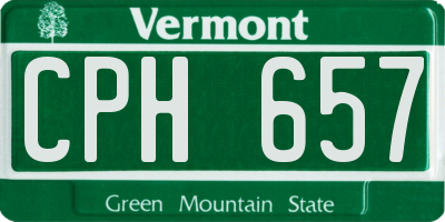 VT license plate CPH657