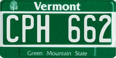 VT license plate CPH662