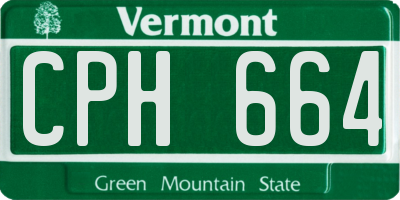 VT license plate CPH664