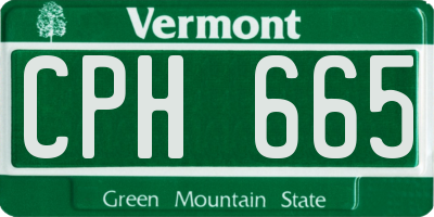VT license plate CPH665