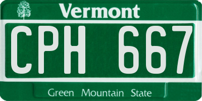 VT license plate CPH667