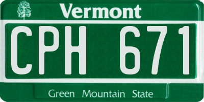 VT license plate CPH671
