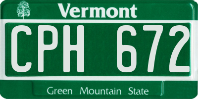 VT license plate CPH672