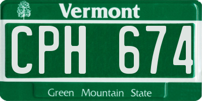 VT license plate CPH674