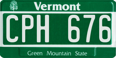 VT license plate CPH676