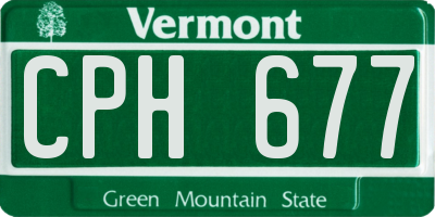 VT license plate CPH677
