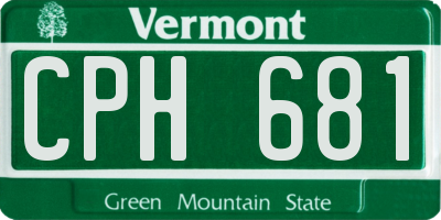 VT license plate CPH681
