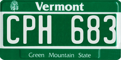 VT license plate CPH683