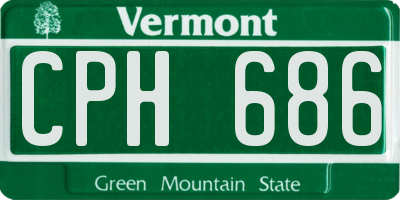 VT license plate CPH686